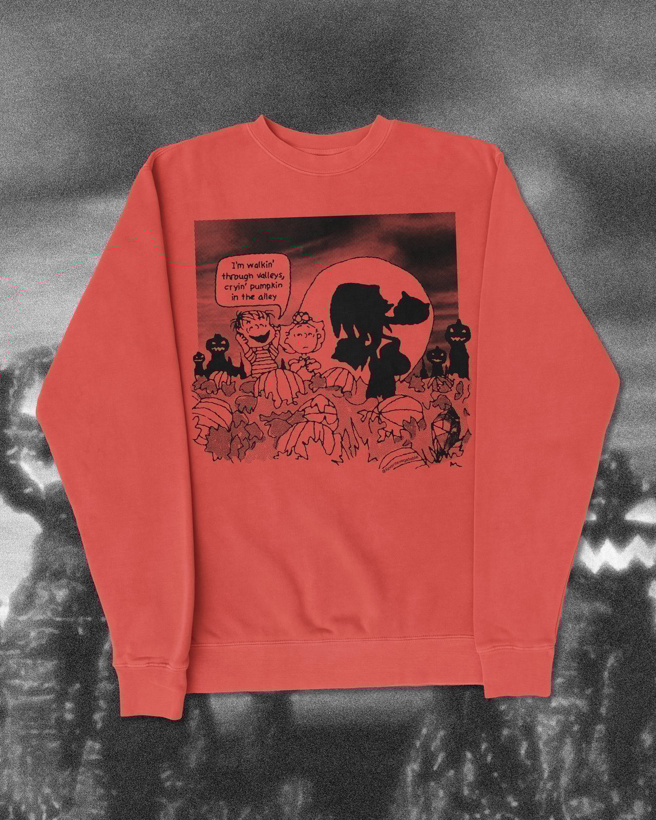 Tシャツ・カットソー RONRON PUMPKIN LAYERED SLEEVELESS WHITE DOT RR25BSL4294WD The Great Pumpkin Hill Zone Sweater | Favorite Vegetable